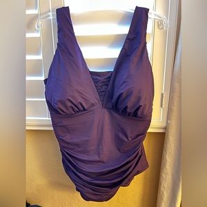 Plus Size SlenderSuit Grecian Tummy Control Chlorine Resistant 1 Piece Swimsuit